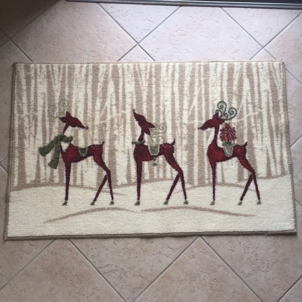 Festive Reindeer Doormat for the Holiday Season